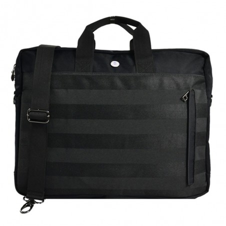 Sacoche ordinateur convertible SERGE BLANCO "Basik" noir | Sac à dos PC 15 pouces homme