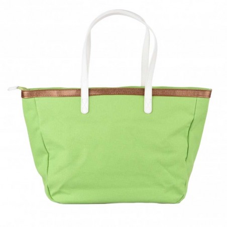 Sac de plage LES TROPÉZIENNES "Hermitage" vert pomme | Cabas été femme original pas cher