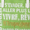 Sac de plage LES TROPÉZIENNES "Hermitage" vert pomme | Cabas été femme original pas cher Sac de plage LES TROPÉZIENNES "Hermitage" vert pomme | Cabas été femme original pas cher