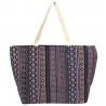 Sac de plage LES TROPEZIENNES "Aztèque" violet | Cabas été femme motif tendance ikat Sac de plage LES TROPEZIENNES "Aztèque" violet | Cabas été femme motif tendance ikat