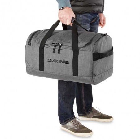 Sac de voyage DAKINE "EQ Duffle" 50L carbone | Grand sac de sport bagage pliable gain de place pas cher gris