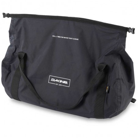 Sac de voyage DAKINE "Packable rolltop dry duffle" 40L noir | Sac de sport nautique surf plongée étanche pas cher