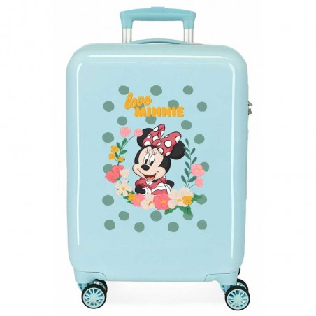 Valise cabine fille DISNEY Minnie "Golden Days" turquoise | Bagage enfant fille qualité avion