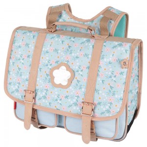 Cartable KICKERS 38cm "Premium Girl" imprimé fleuri | Sac scolaire fille marque CE1 CE2 qualité