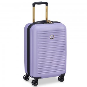 Valise cabine 55cm DELSEY "Segur 2.0" slim lavande | Bagage avion femme haut de gamme marque française qualité garantie violet