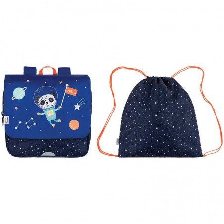 Cartable maternelle L'ÉCOLE DES TANN'S "Cosmos" | Sac école garçon fille sac à dos sport piscine offert