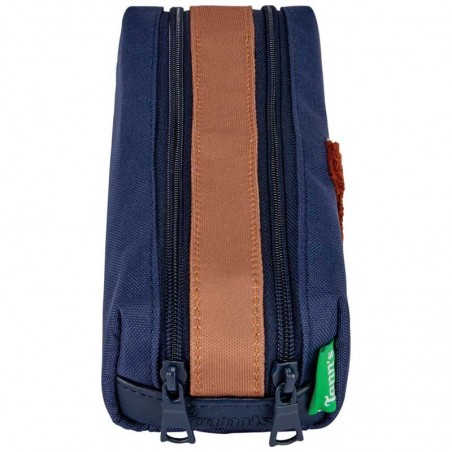 Trousse double TANN'S "Timéo" marine/camel | Fourreau 2 compartiments garçon scolaire Trousse double TANN'S "Timéo" marine/camel | Fourreau 2 compartiments garçon scolaire