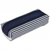 Trousse double TANN'S "Gaëlle" bleu | Fourreau 2 compartiments fille scolaire imprimé marinière pois brodés Trousse double TANN'S "Gaëlle" bleu | Fourreau 2 compartiments fille scolaire imprimé marinière pois brodés