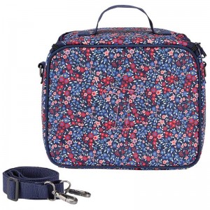Sac repas bandoulière TANN'S "Marie" imprimé fleuri | Lunch box enfant fille isotherme pique-nique sortie scolaire