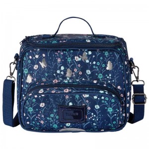 Sac repas bandoulière TANN'S "Nina" marine | Lunch box enfant fille isotherme pique-nique sortie scolaire