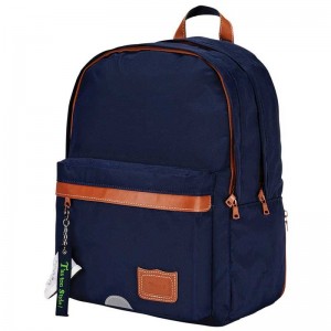 Sac à dos TANN'S L "Camille" bleu marine | Grand sac à dos 2 compartiments garçon fille école primaire collège basket