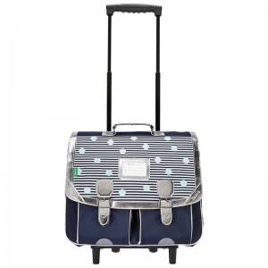 Cartable à roulettes TANN'S 41cm "Gaëlle" bleu | Cartable trolley scolaire école primaire CE2 CM1 CM2 fille