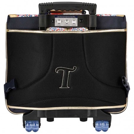 Cartable à roulettes TANN'S 41cm "Antonia" marine | Cartable trolley scolaire école primaire CE2 CM1 CM2 fille liberty doré Cartable à roulettes TANN'S 41cm "Antonia" marine | Cartable trolley scolaire école primaire CE2 CM1 CM2 fille liberty doré