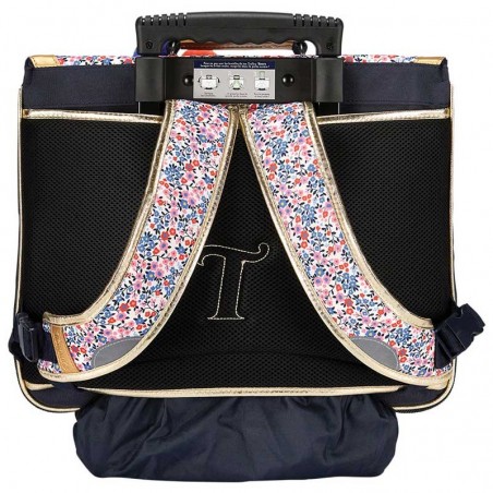 Cartable à roulettes TANN'S 41cm "Antonia" marine | Cartable trolley scolaire école primaire CE2 CM1 CM2 fille liberty doré Cartable à roulettes TANN'S 41cm "Antonia" marine | Cartable trolley scolaire école primaire CE2 CM1 CM2 fille liberty doré
