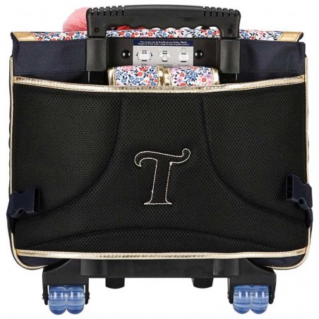 Cartable à roulettes TANN'S 38cm "Antonia" marine | Sac trolley scolaire école primaire CE1 CE2 fille imprimé fleuri liberty Cartable à roulettes TANN'S 38cm "Antonia" marine | Sac trolley scolaire école primaire CE1 CE2 fille imprimé fleuri liberty