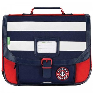Cartable TANN'S 35cm "Gabin" bleu | Sac scolaire garçon école maternelle grande section primaire CP CE1 nautique voile marin