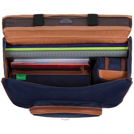 Cartable TANN'S 35cm "Suzie" bleu marine rose | Sac scolaire fille école maternelle grande section primaire CP CE1 motif coeurs Cartable TANN'S 35cm "Suzie" bleu marine rose | Sac scolaire fille école maternelle grande section primaire CP CE1 motif coeurs