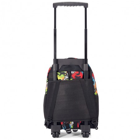 Sac à dos à roulettes scolaire garçon BENZI "Spark" noir | Cartable scolaire garçon école primaire CE1 CE2 CM1 CM2 pas cher