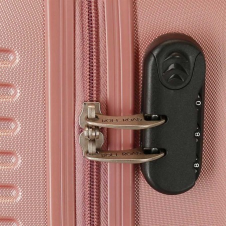 Valise extensible 70cm ROLL ROAD "India" rose nude | Bagage taille moyenne séjour 1 semaine femme rigide avion Valise extensible 70cm ROLL ROAD "India" rose nude | Bagage taille moyenne séjour 1 semaine femme rigide avion