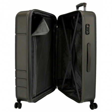 Valise extensible 78cm MOVOM "Galaxy 2.0" anthracite | Bagage grande taille séjour 2 semaines solide garantie 3 ans