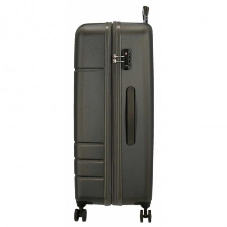 Valise extensible 78cm MOVOM "Galaxy 2.0" anthracite | Bagage grande taille séjour 2 semaines solide garantie 3 ans