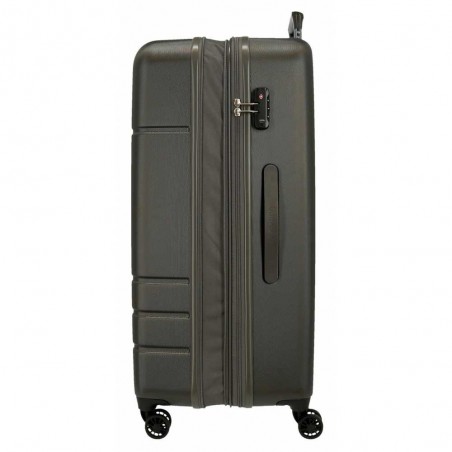 Valise extensible 78cm MOVOM "Galaxy 2.0" anthracite | Bagage grande taille séjour 2 semaines solide garantie 3 ans