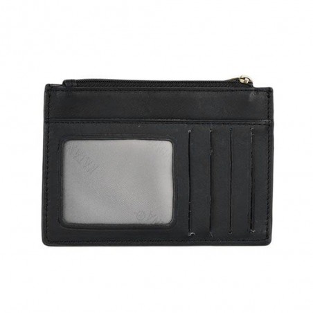 Porte-cartes compact en cuir KATANA noir | Porte-monnaie petit format femme pas cher Porte-cartes compact en cuir KATANA noir | Porte-monnaie petit format femme pas cher