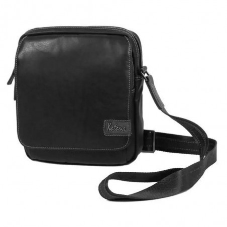 Sacoche homme en cuir KATANA noir | Pochette porté croisé cuir sauvage pas cher Sacoche homme en cuir KATANA noir | Pochette porté croisé cuir sauvage pas cher