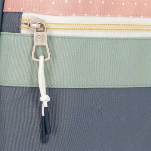 Sac repas PEPE JEANS LONDON "Laila" bleu/rose | Lunch box isotherme enfant fille femme pas cher