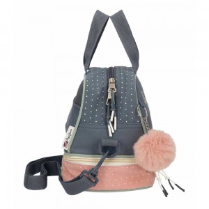 Sac repas PEPE JEANS LONDON "Laila" bleu/rose | Lunch box isotherme enfant fille femme pas cher