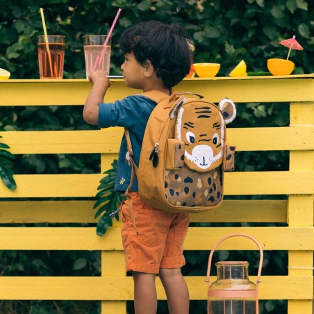 Sac à dos LES DÉGLINGOS "Spéculos le tigre" | Sac à dos enfant école maternelle loisirs animal pas cher