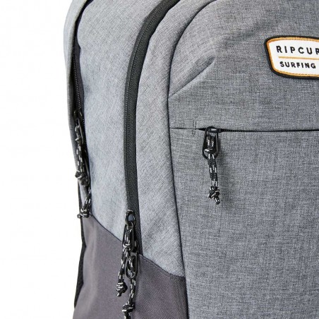 Sac à dos RIP CURL "Overtime Driven" 30L gris | Sac homme grand volume sport surf pas cher