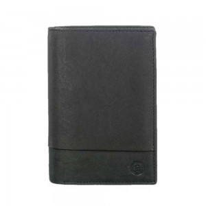 Portefeuille en cuir homme SERGE BLANCO "Anchorage" noir | Porte-monnaie porte-cartes cuir véritable qualité marque française