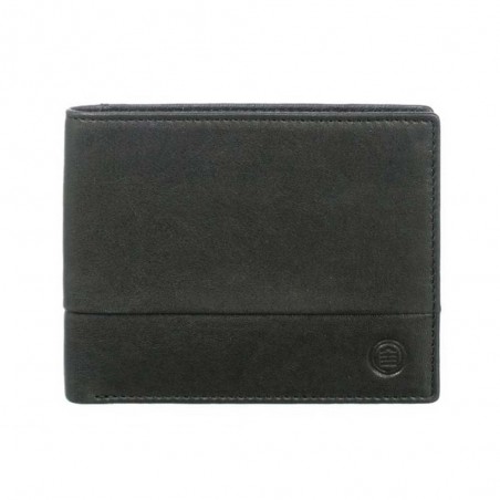 Portefeuille en cuir homme SERGE BLANCO "Anchorage" noir | Porte-monnaie porte-cartes cuir véritable qualité marque française