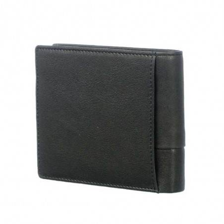 Portefeuille en cuir homme SERGE BLANCO "Anchorage" noir | Porte-monnaie porte-cartes cuir véritable qualité marque française