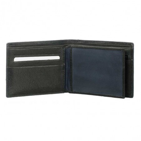 Portefeuille en cuir homme SERGE BLANCO "Anchorage" noir | Porte-monnaie porte-cartes cuir véritable qualité marque française