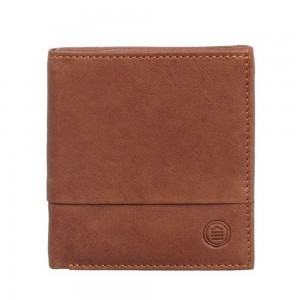 Porte-monnaie et cartes en cuir homme SERGE BLANCO "Anchorage" cognac | Petite maroquinerie cuir qualité marque française
