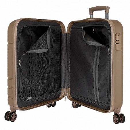 Valise cabine 55cm MOVOM "Galaxy 2.0" champagne | Bagage rigide petite taille avion garantie 3 ans pas cher