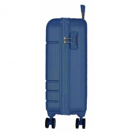 Valise cabine 55cm MOVOM "Galaxy 2.0" bleu marine | Bagage rigide petite taille avion garantie 3 ans pas cher