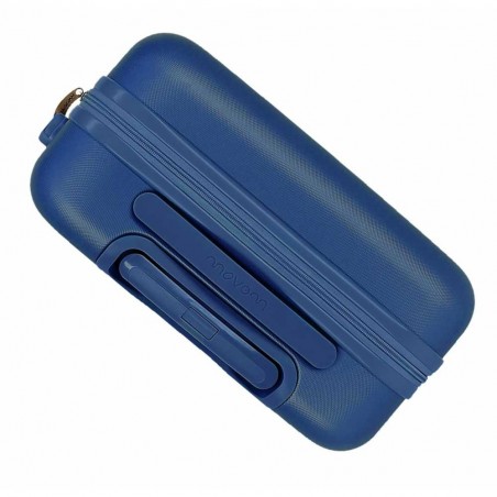 Valise cabine 55cm MOVOM "Galaxy 2.0" bleu marine | Bagage rigide petite taille avion garantie 3 ans pas cher