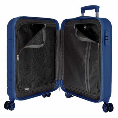 Valise cabine 55cm MOVOM "Galaxy 2.0" bleu marine | Bagage rigide petite taille avion garantie 3 ans pas cher