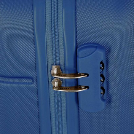 Valise cabine 55cm MOVOM "Galaxy 2.0" bleu marine | Bagage rigide petite taille avion garantie 3 ans pas cher