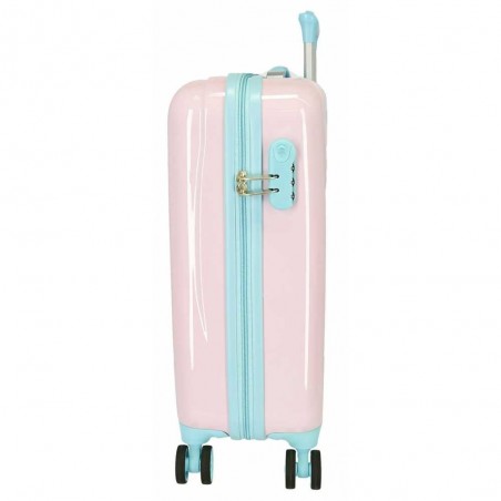 Valise cabine 55cm DISNEY Princess "Raiponce" rose pastel | Bagage enfant fille princesse dessin animé qualité avion