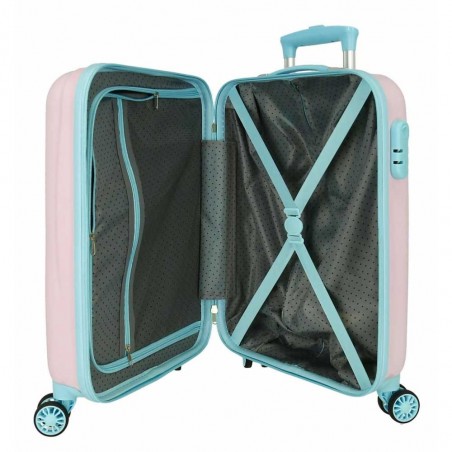 Valise cabine 55cm DISNEY Princess "Raiponce" rose pastel | Bagage enfant fille princesse dessin animé qualité avion