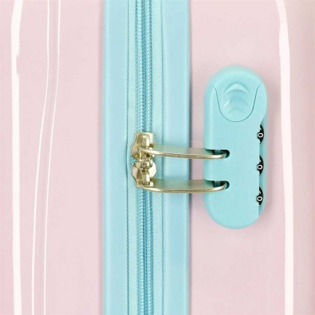 Valise cabine 55cm DISNEY Princess "Raiponce" rose pastel | Bagage enfant fille princesse dessin animé qualité avion