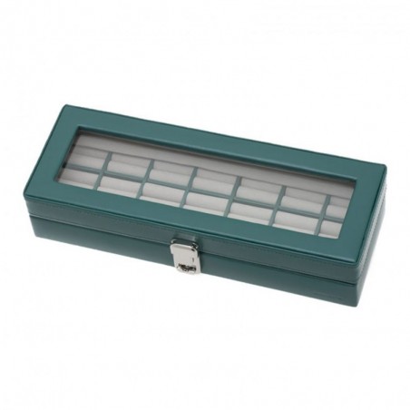 Coffret à bagues en cuir DAVIDTS "Chrome" vert | Boîte à bijoux femme luxe pas cher cuir véritable rangement bagues Coffret à bagues en cuir DAVIDTS "Chrome" vert | Boîte à bijoux femme luxe pas cher cuir véritable rangement bagues