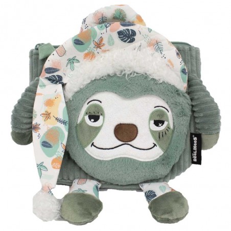 Sac à dos velours LES DÉGLINGOS "Chillos le paresseux" | Sac enfant crèche et loisirs original Sac à dos velours LES DÉGLINGOS "Chillos le paresseux" | Sac enfant crèche et loisirs original