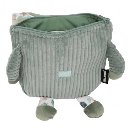 Sac à dos velours LES DÉGLINGOS "Chillos le paresseux" | Sac enfant crèche et loisirs original