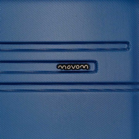 Valise extensible 68cm MOVOM "Galaxy 2.0" bleu marine | Bagage taille moyenne séjour 1 semaine pas cher garantie 3 ans
