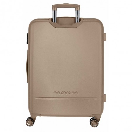 Valise extensible 68cm MOVOM "Galaxy 2.0" champagne | Bagage taille moyenne séjour 1 semaine pas cher solide garantie 3 ans